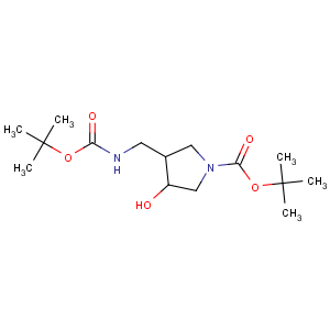 CAS No:175463-34-0 tert-butyl<br />3-hydroxy-4-[[(2-methylpropan-2-yl)oxycarbonylamino]methyl]pyrrolidine-<br />1-carboxylate