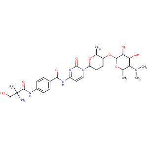 CAS No:17650-86-1 Benzamide,4-[[(2S)-2-amino-3-hydroxy-2-methyl-1-oxopropyl]amino]-N-[1-[(2R,5S,6R)-5-[[4,6-dideoxy-4-(dimethylamino)-a-D-glucopyranosyl]oxy]tetrahydro-6-methyl-2H-pyran-2-yl]-1,2-dihydro-2-oxo-4-pyrimidinyl]-