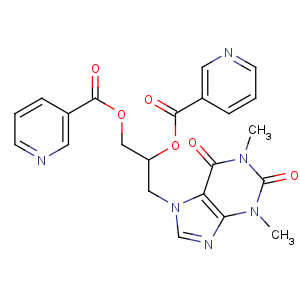 CAS No:17692-30-7 [3-(1,3-dimethyl-2,6-dioxopurin-7-yl)-2-(pyridine-3-carbonyloxy)propyl]<br />pyridine-3-carboxylate