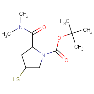 CAS No:177615-44-0 tert-butyl<br />(2S,4S)-2-(dimethylcarbamoyl)-4-sulfanylpyrrolidine-1-carboxylate