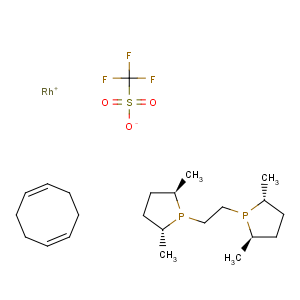 CAS No:177750-25-3 (+)-1,2-Bis[(2R,5R)-dimethylphospholano)ethane(cyclooctadiene]rhodium(I) triflate