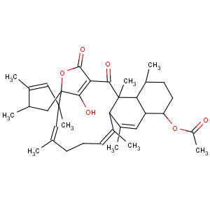 CAS No:180027-83-2 18H-16a,19-Metheno-16aH-benzo[b]naphth[2,1-j]oxacyclotetradecin-18,20(1H)-dione,4-(acetyloxy)-2,3,4,4a,6a,9,10,12a,15,16,20a,20b-dodecahydro-21-hydroxy-1,6,7,11,12a,14,15,20a-octamethyl-,(1S,4S,4aS,6aR,7E,11E,12aR,15R,16aS,20aS,20bR)- (9CI)