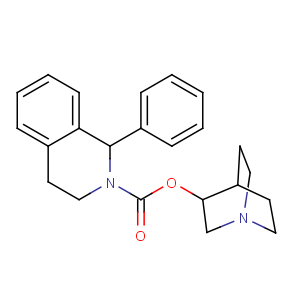 CAS No:180272-14-4 1-azabicyclo[2.2.2]octan-3-yl<br />1-phenyl-3,4-dihydro-1H-isoquinoline-2-carboxylate