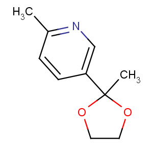 CAS No:184766-45-8 2-methyl-5-(2-methyl-1,3-dioxolan-2-yl)pyridine