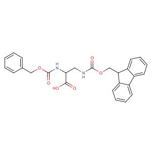 CAS No:185968-90-5 (2R)-3-(9H-fluoren-9-ylmethoxycarbonylamino)-2-<br />(phenylmethoxycarbonylamino)propanoic acid