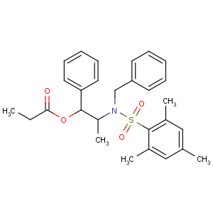CAS No:187324-67-0 [(1S,2R)-2-[benzyl-(2,4,6-trimethylphenyl)sulfonylamino]-1-phenylpropyl]<br />propanoate