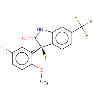 CAS No:187523-35-9 2H-Indol-2-one,3-(5-chloro-2-methoxyphenyl)-3-fluoro-1,3-dihydro-6-(trifluoromethyl)-, (3S)-