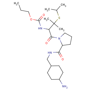 CAS No:187602-11-5 propyl<br />N-[1-[(2S)-2-[(4-aminocyclohexyl)methylcarbamoyl]pyrrolidin-1-yl]-3-<br />methyl-1-oxo-3-propan-2-ylsulfanylbutan-2-yl]carbamate