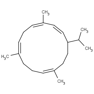 CAS No:1898-13-1 1,3,6,10-Cyclotetradecatetraene,3,7,11-trimethyl-14-(1-methylethyl)-, (1E,3Z,6E,10E,14S)-