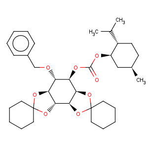 CAS No:190513-80-5 D-myo-Inositol,1,2:5,6-di-O-cyclohexylidene-4-O-(phenylmethyl)-,(1S,2R,5S)-5-methyl-2-(1-methylethyl)cyclohexyl carbonate (9CI)