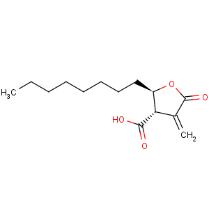 CAS No:191282-48-1 3-Furancarboxylic acid,tetrahydro-4-methylene-2-octyl-5-oxo-, (2R,3S)-rel-