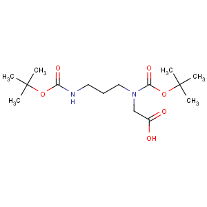 CAS No:192124-66-6 2-[(2-methylpropan-2-yl)oxycarbonyl-[3-[(2-methylpropan-2-yl)<br />oxycarbonylamino]propyl]amino]acetic acid