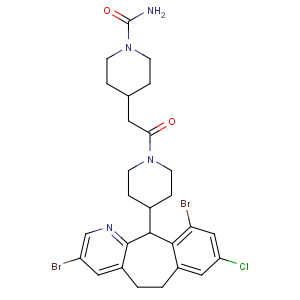 CAS No:193275-84-2 4-[2-[4-[(11R)-3,10-dibromo-8-chloro-6,11-dihydro-5H-benzo[1,<br />2]cyclohepta[2,<br />4-b]pyridin-11-yl]piperidin-1-yl]-2-oxoethyl]piperidine-1-carboxamide