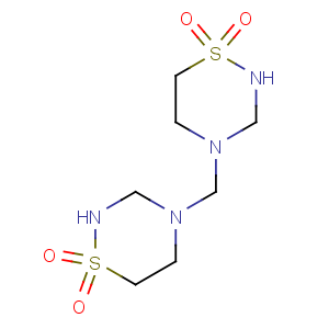 CAS No:19388-87-5 4-[(1,1-dioxo-1,2,4-thiadiazinan-4-yl)methyl]-1,2,4-thiadiazinane<br />1,1-dioxide