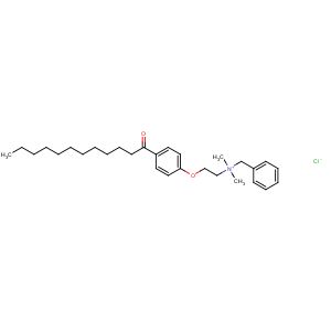 CAS No:19486-61-4 Benzenemethanaminium,N,N-dimethyl-N-[2-[4-(1-oxododecyl)phenoxy]ethyl]-, chloride (1:1)