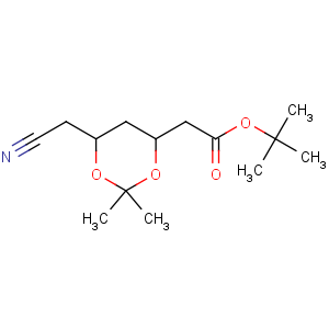 CAS No:196085-85-5 tert-butyl<br />2-[(4S,6S)-6-(cyanomethyl)-2,2-dimethyl-1,3-dioxan-4-yl]acetate