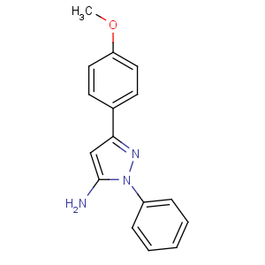 CAS No:19652-13-2 5-(4-methoxyphenyl)-2-phenylpyrazol-3-amine