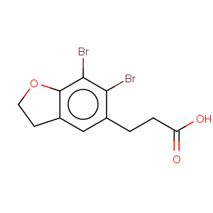 CAS No:196597-76-9 5-Benzofuranpropanoicacid, 6,7-dibromo-2,3-dihydro-