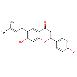 CAS No:19879-32-4 7-hydroxy-2-(4-hydroxyphenyl)-6-(3-methylbut-2-enyl)-2,<br />3-dihydrochromen-4-one