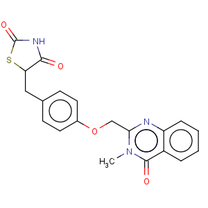 CAS No:199113-98-9 2,4-Thiazolidinedione,5-[[4-[(3,4-dihydro-3-methyl-4-oxo-2-quinazolinyl)methoxy]phenyl]methyl]-