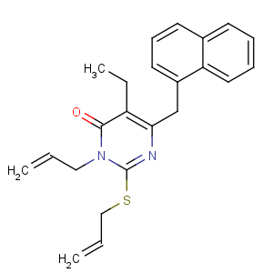 CAS No:199852-52-3 5-ethyl-6-(naphthalen-1-ylmethyl)-3-prop-2-enyl-2-prop-2-enylsulfanyl-pyrimidin-4-one