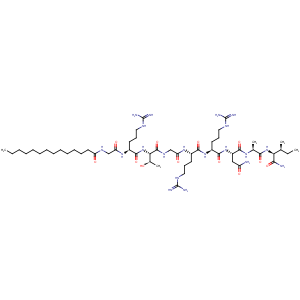 CAS No:201422-03-9 L-Isoleucinamide,N-(1-oxotetradecyl)glycyl-L-arginyl-L-threonylglycyl-L-arginyl-L-arginyl-L-asparaginyl-L-alanyl-