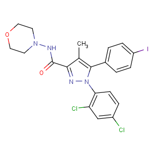 CAS No:202463-68-1 1-(2,<br />4-dichlorophenyl)-5-(4-iodophenyl)-4-methyl-N-morpholin-4-ylpyrazole-3-<br />carboxamide