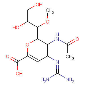 CAS No:203120-17-6 (2R,3R,4S)-3-acetamido-4-(diaminomethylideneamino)-2-[(1R,2R)-2,<br />3-dihydroxy-1-methoxypropyl]-3,4-dihydro-2H-pyran-6-carboxylic acid