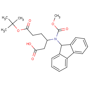 CAS No:203854-49-3 3-[9H-fluoren-9-yl(methoxycarbonyl)amino]-6-[(2-methylpropan-2-yl)oxy]-<br />6-oxohexanoic acid