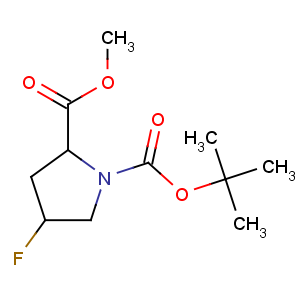 CAS No:203866-18-6 1-O-tert-butyl 2-O-methyl (2S,4R)-4-fluoropyrrolidine-1,2-dicarboxylate