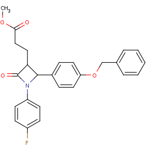 CAS No:204589-80-0 methyl<br />3-[(3R,<br />4S)-1-(4-fluorophenyl)-2-oxo-4-(4-phenylmethoxyphenyl)azetidin-3-yl]<br />propanoate