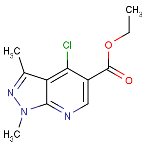 CAS No:20481-15-6 ethyl 4-chloro-1,3-dimethylpyrazolo[3,4-b]pyridine-5-carboxylate