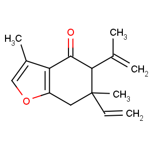 CAS No:20493-56-5 (5R,6R)-6-ethenyl-3,6-dimethyl-5-prop-1-en-2-yl-5,<br />7-dihydro-1-benzofuran-4-one