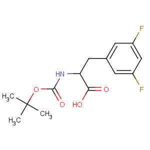 CAS No:205445-52-9 (2S)-3-(3,<br />5-difluorophenyl)-2-[(2-methylpropan-2-yl)oxycarbonylamino]propanoic<br />acid