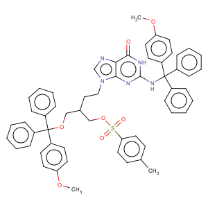 CAS No:206067-84-7 6h-purin-6-one, 1,9-dihydro-9-[3-[[(4-methoxyphenyl)diphenylmethoxy]methyl]-4-[[(4-methylphenyl)sulfonyl]oxy]butyl]-2-[[(4-methoxyphenyl)diphenylmethyl]amino]-