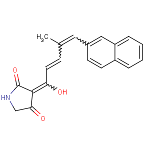 CAS No:207683-18-9 (3Z)-3-[(2E,4E)-1-hydroxy-4-methyl-5-naphthalen-2-ylpenta-2,<br />4-dienylidene]pyrrolidine-2,4-dione