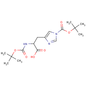 CAS No:20866-46-0 (2S)-2-[(2-methylpropan-2-yl)oxycarbonylamino]-3-[1-[(2-methylpropan-2-<br />yl)oxycarbonyl]imidazol-4-yl]propanoic acid