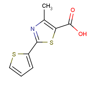 CAS No:209540-08-9 4-methyl-2-thiophen-2-yl-1,3-thiazole-5-carboxylic acid