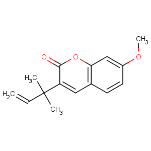 CAS No:20958-63-8 7-methoxy-3-(2-methylbut-3-en-2-yl)chromen-2-one