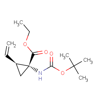 CAS No:213316-49-5 (1R,2S)-1-[[(tert-Butoxy)carbonyl]amino]-2-ethenyl-cyclopropanecarboxylic acid ethyl ester