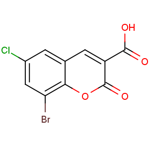 CAS No:213749-64-5 8-bromo-6-chloro-2-oxochromene-3-carboxylic acid