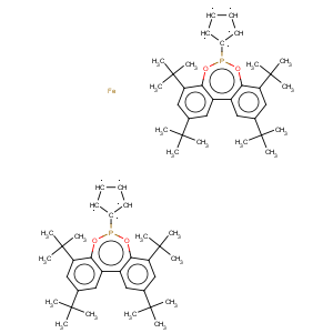 CAS No:214151-82-3 Ferrocene,1,1'-bis[2,4,8,10-tetrakis(1,1-dimethylethyl)dibenzo[d,f][1,3,2]dioxaphosphepin-6-yl]-