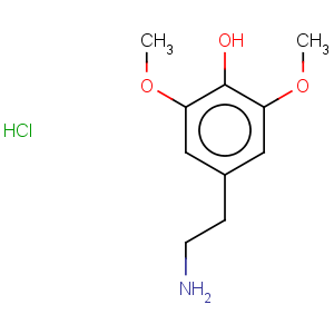 CAS No:2176-14-9 Phenol,4-(2-aminoethyl)-2,6-dimethoxy-, hydrochloride (1:1)
