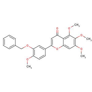 CAS No:21764-08-9 5,6,7-trimethoxy-2-(4-methoxy-3-phenylmethoxyphenyl)chromen-4-one