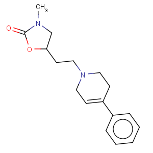 CAS No:21820-82-6 2-Oxazolidinone,5-[2-(3,6-dihydro-4-phenyl-1(2H)-pyridinyl)ethyl]-3-methyl-