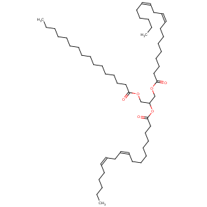 CAS No:2190-15-0 9,12-Octadecadienoicacid (9Z,12Z)-, 1,1'-[1-[[(1-oxohexadecyl)oxy]methyl]-1,2-ethanediyl] ester