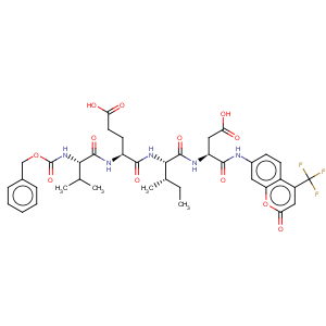 CAS No:219138-06-4 L-a-Asparagine,N-[(phenylmethoxy)carbonyl]-L-valyl-L-a-glutamyl-L-isoleucyl-N-[2-oxo-4-(trifluoromethyl)-2H-1-benzopyran-7-yl]-(9CI)