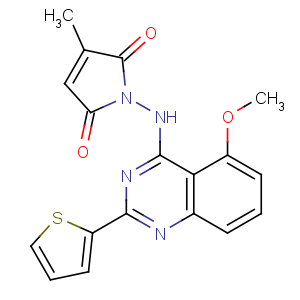 CAS No:219773-55-4 1-[(5-methoxy-2-thiophen-2-ylquinazolin-4-yl)amino]-3-methylpyrrole-2,<br />5-dione