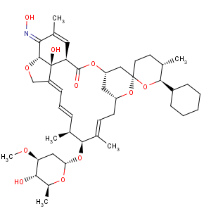 CAS No:220119-17-5 Avermectin A1a,25-cyclohexyl-4'-O-de(2,6-dideoxy-3-O-methyl-a-L-arabino-hexopyranosyl)-5-demethoxy-25-de(1-methylpropyl)-22,23-dihydro-5-(hydroxyimino)-,(5Z)-