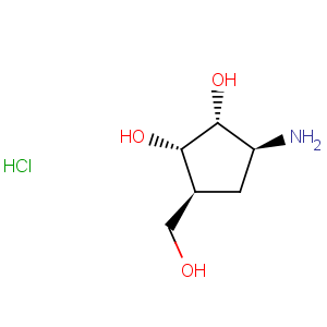 CAS No:220497-88-1 1,2-Cyclopentanediol,3-amino-5-(hydroxymethyl)-, hydrochloride (1:1), (1S,2R,3S,5S)-